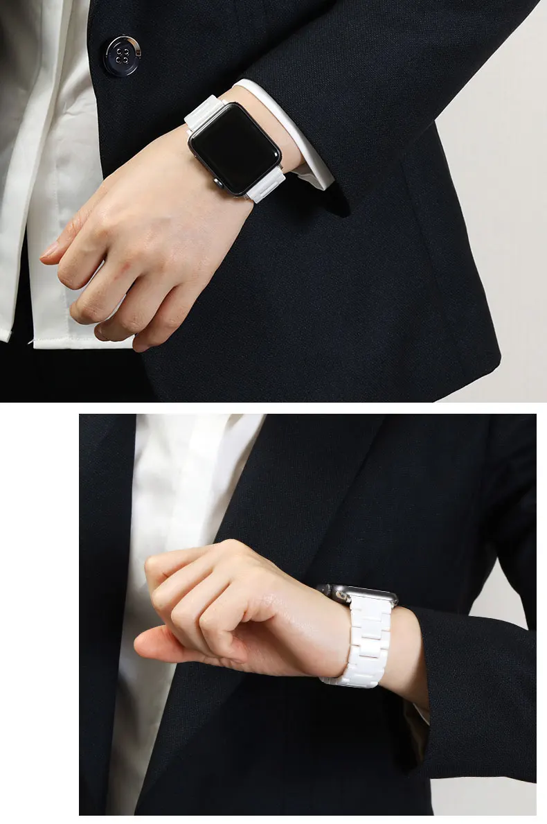 Аксессуары для часов для apple watch, 3 ремешка, 42 мм, 38 мм, iwatch, apple watch 4, 5, 44 мм, 38 мм, ремешок с керамической бабочкой, ремешок для часов