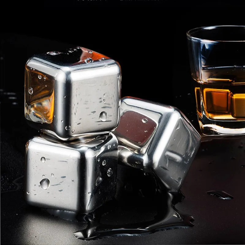 Многоразовые кубики льда из нержавеющей стали для охлаждения Виски камни для виски вино держать ваш напиток холодным дольше ледяной камень islande