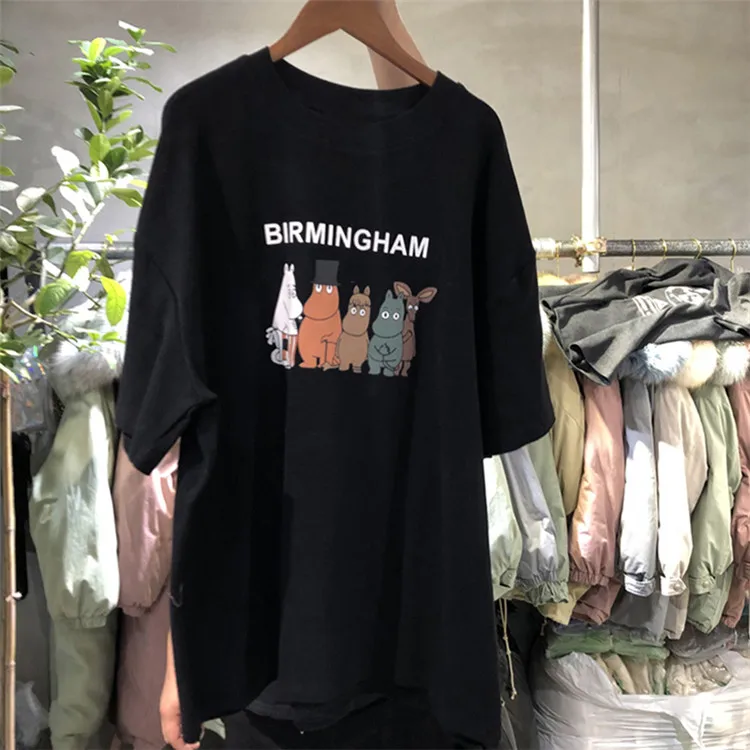 Cute Little Dinosaur Pattern Printed T-Shirt Summer Loose Large Size Multi-Color Cartoons Japanese Tops Y2k Casual Cotton Tees Cute Little Dinosaur Pattern Printed T-Shirt Summer Loose Large Size Multi-Color Cartoons Japanese Tops Y2k Casual Cotton Tees