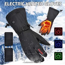 Зимние перчатки с электрическим подогревом для верховой езды, езды на велосипеде, рыбалки, спорта на открытом воздухе, 2, 3000 мА/ч, перчатки с подогревом, сенсорный экран