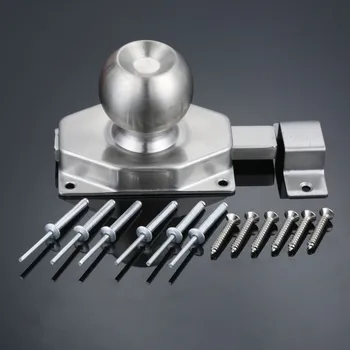 

Stainless Steel Round Anti-theft Bolt Slide Door Latch Lock Doors Buckle Protecting The Family Sturdy Beautiful With Screws