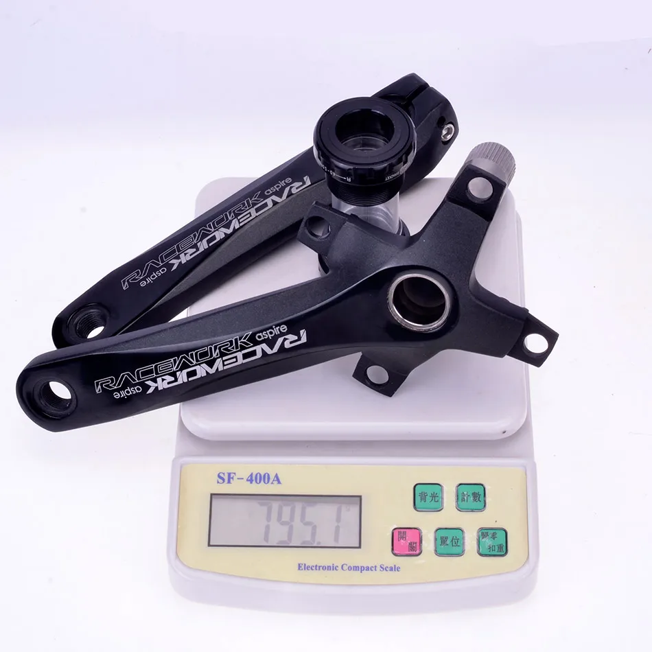 RACEWORK Fahrrad kurbel Aluminiumlegierung Kurbel Kettenrad Berg Fahrrad Innenlager Kurbel рифленый диск MTB 170L 104BCD велосипед Teil