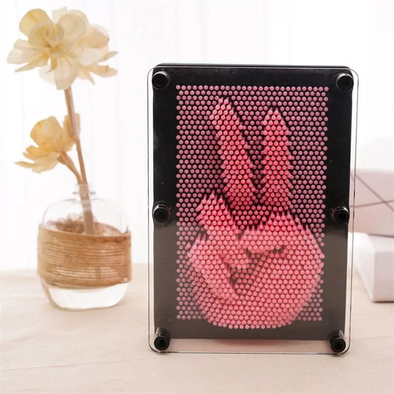 ГОРЯЧАЯ Детская забавная игрушка пластиковая 3D DIY модель антистресс клон отпечаток пальца иглы слизи рук Плесень Детские развивающие игрушки CUN 668 - Цвет: Pink M