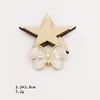 10PCS/Lot 2.2*2.8CM Resin Alloy Flatback Butterfly Button For DIY Clothing Applique Metal Wedding Embellishment Jewelry Craft 3