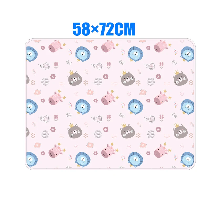 58X72 Pink 58*72 70*98 см портативный складной моющийся компактный дорожный подгузник коврик для смены подгузника водонепроницаемый Детский напольный коврик изменить игровой коврик - Цвет: 58X72 Pink