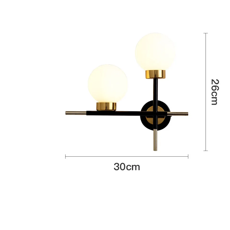 Modern LED Glass Wall Lamps Indoor Decor Sconces Bathroom Light Fixture Bedroom Bedside Aisle Living Room Study Room Wall Lights