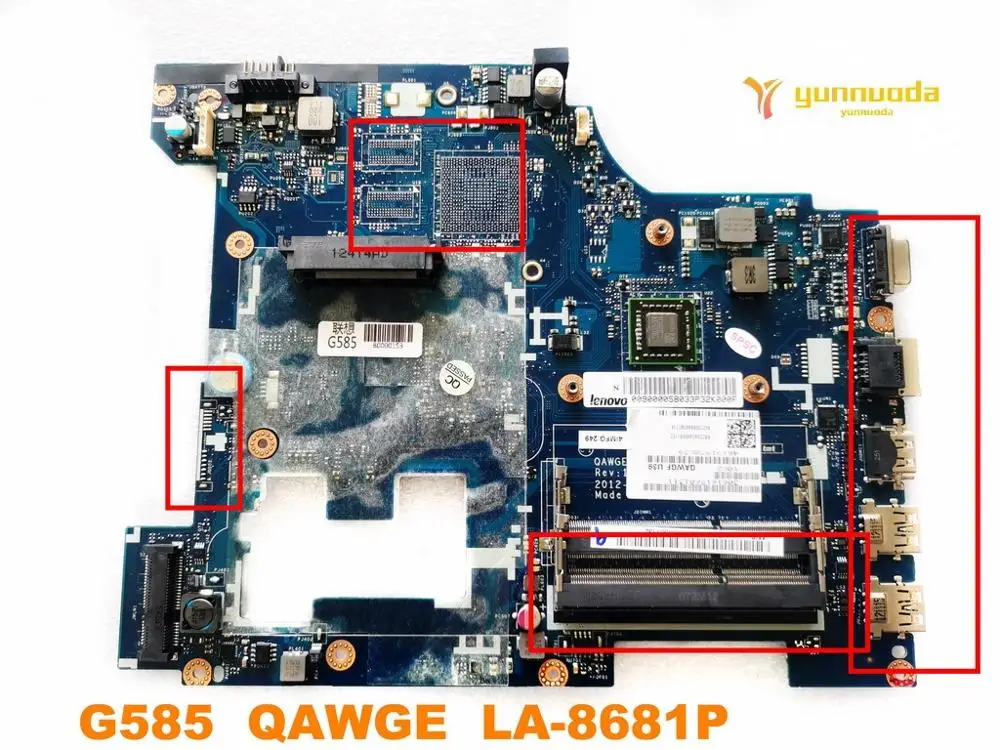 Flash Sale  Original for Lenovo G585 laptop motherboard G585 QAWGE LA-8681P tested good free shipping