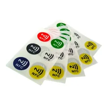 6 sztuk/zestaw NFC Tag naklejki programowalne wielokrotnego zapisu 13.56MHZ RFID tagi Ntag 213 NFC Chip dla Samsung telefon komórkowy NFC płatności