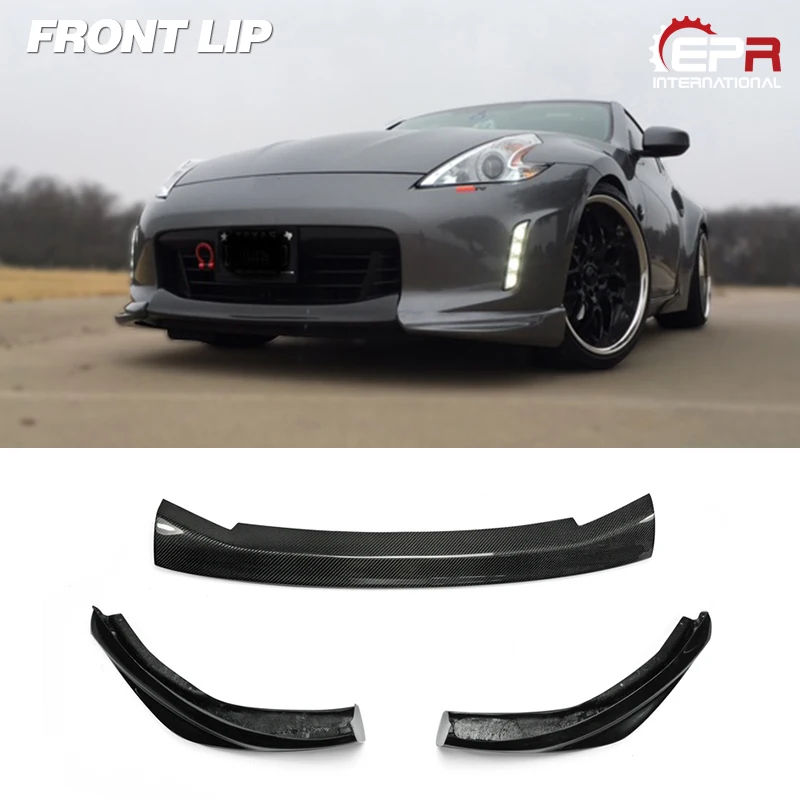 Для Nissan 370Z Z34 Kouki 13 17 поздняя модель (Facelift) JDM передний бампер для губ углеродный