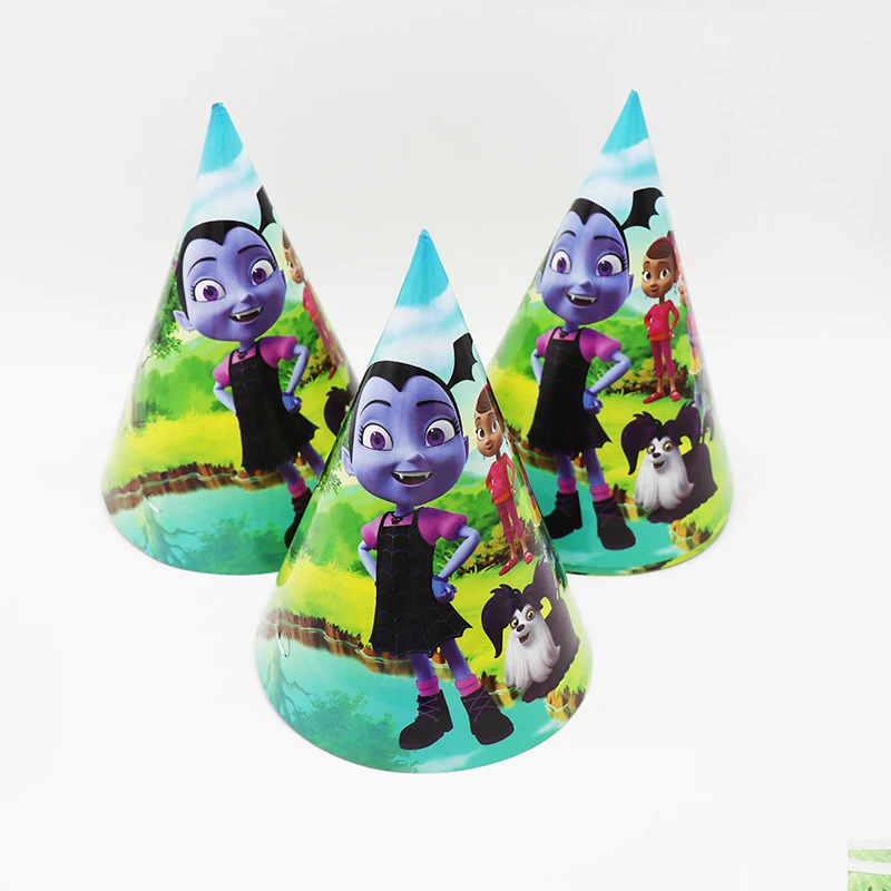 Vampirina вечерние украшения детский душ вечерние поставки Vampirina одноразовые тарелки салфетки для стаканчиков баннеры выбросы - Цвет: 6pcs hats
