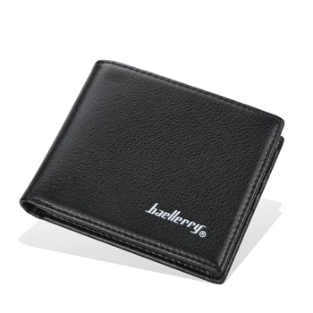 

2020 new wallet men's new fashion mini short leather wallet card holder multi-layer folder coin purse PU leather wallet
