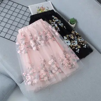 

Girls clothes cute long skirt 2019 spring autumn new fashion kids clothing cotton mesh skirt