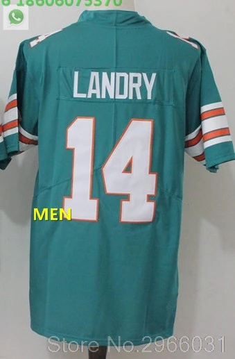 А+ Качественная мужская майка для взрослых Jay Ajayi 23 Jarvis Landry 14 Dan Marino 13 Ryan tannehilt 17 Jay Cutler 6 Miami - Цвет: For men