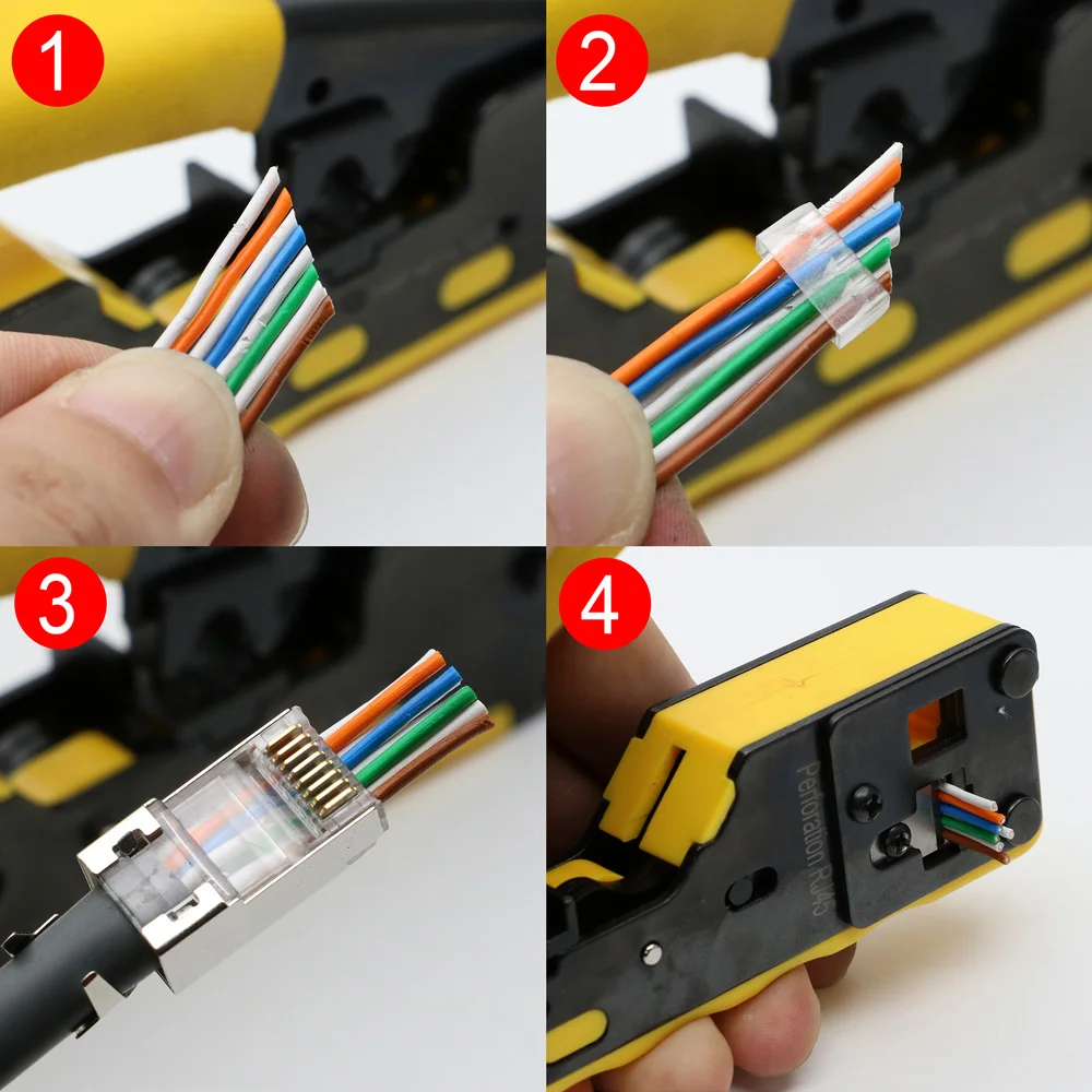 YPAY all in one rj45 pliers crimper cat5 cat6 cat7 network tools rj 45 ethernet cable Stripper pressing clamp tongs rg45 lan