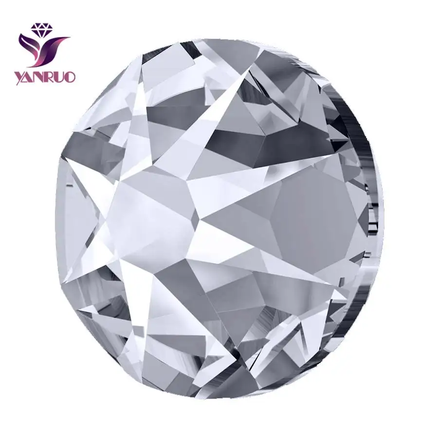 YANRUO 2088 горячей фиксации стразы s прозрачные белые стеклянные камни SS16 8 большой