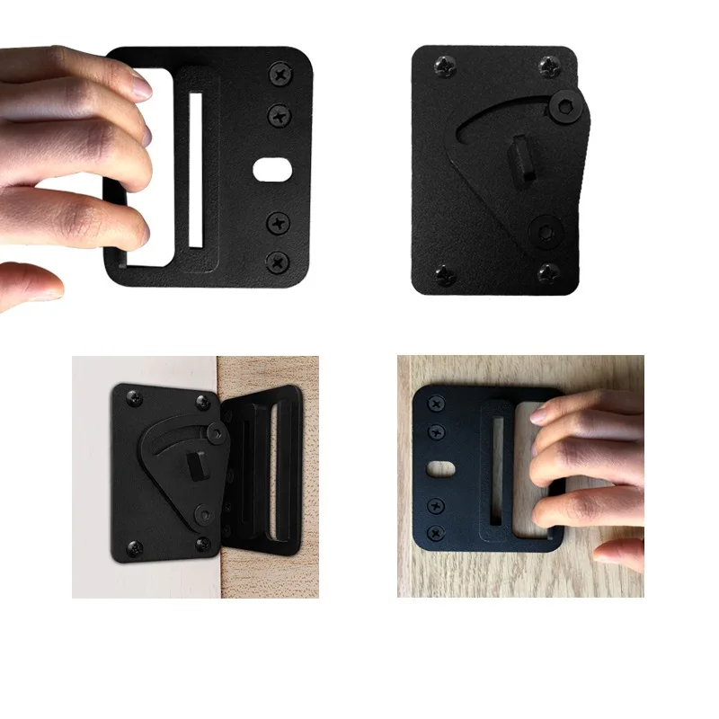 Sliding Barn Door Latch Lock One Set Stainless Steel Barn Door Lock Hardware for Pocket Doors Garage Shed Wood Gates Black Sliding Barn Door Latch Lock One Set Stainless Steel Barn Door Lock Hardware for Pocket Doors Garage Shed Wood Gates Black