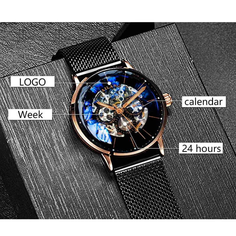 2018 Новинка reloj AILANG Роскошные Мужские механические Автоматические часы