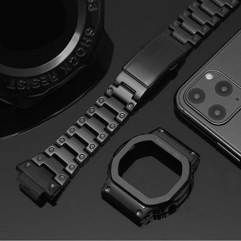 Ободок из нержавеющей стали ремешок для часов Casio G SHOCK DW5600 DW5610 чехол DW5600E GW M5610