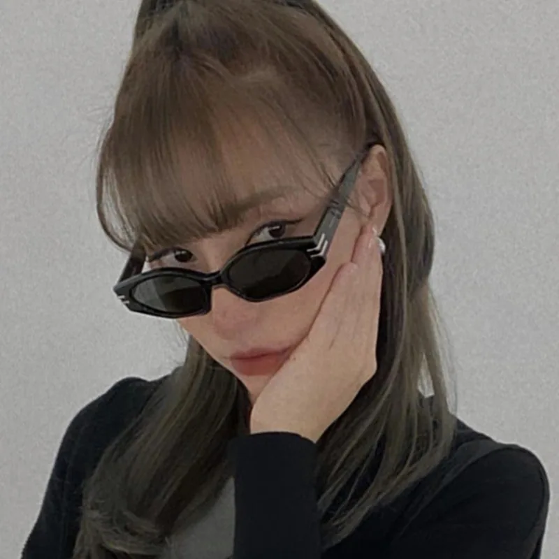 

Thin Cat Eye Frame Sunglasses Women Men Gray Tan Lens UV400 Protection Girl Sexy Ladies Fashion Outdoor Eyewear