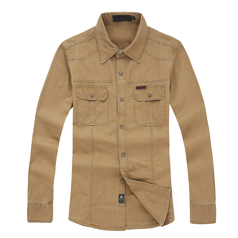 Billige Tactical Hemd Männer Kleidung 2020 Frühling Herbst Military Kleid Shirt Herren Baumwolle Langarm Armee Casual Plus Größe 4XL 5XL 6XL