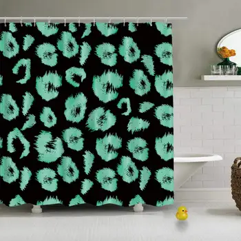 

Leopard Print Pattern Repeating Seamless Vector Vector Waterproof Shower Curtain for Bath Tub,72''L x 72''W