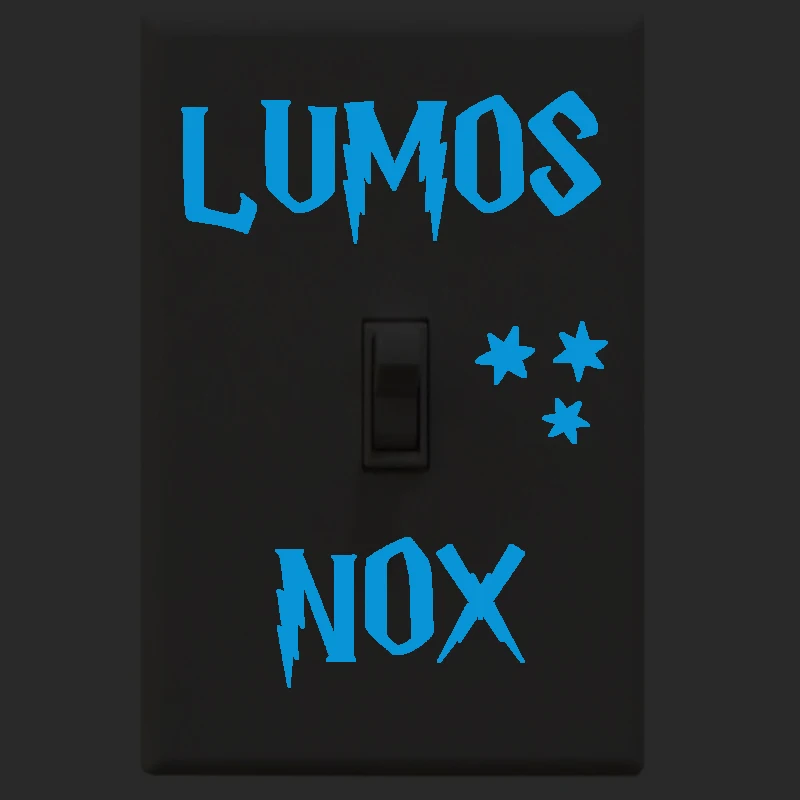 Мультфильм DIY Lumos nox люминесцентный Переключатель стикер светится в темноте звезда Наклейка на стену s для детской комнаты украшение домашний декор - Цвет: blue light 02