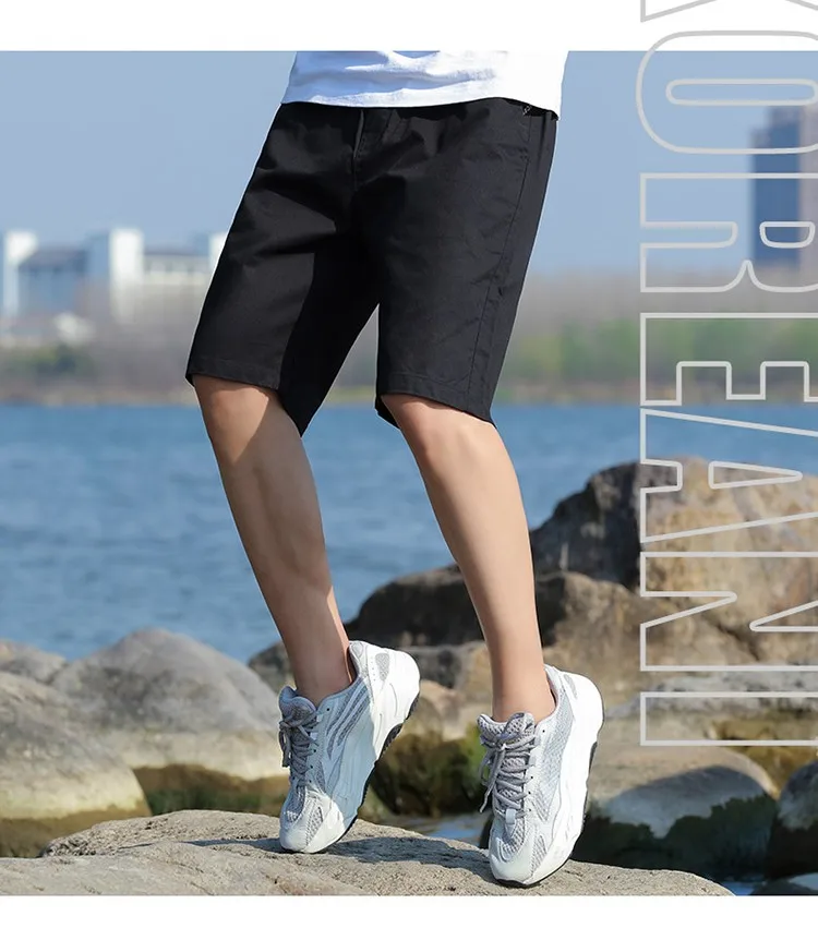 Men's Shorts Knee Length Pants 2021 Summer New Cotton Loose M-5Xl Breathable Fitness Running Casual Sports Beach Pants Men best men's casual shorts