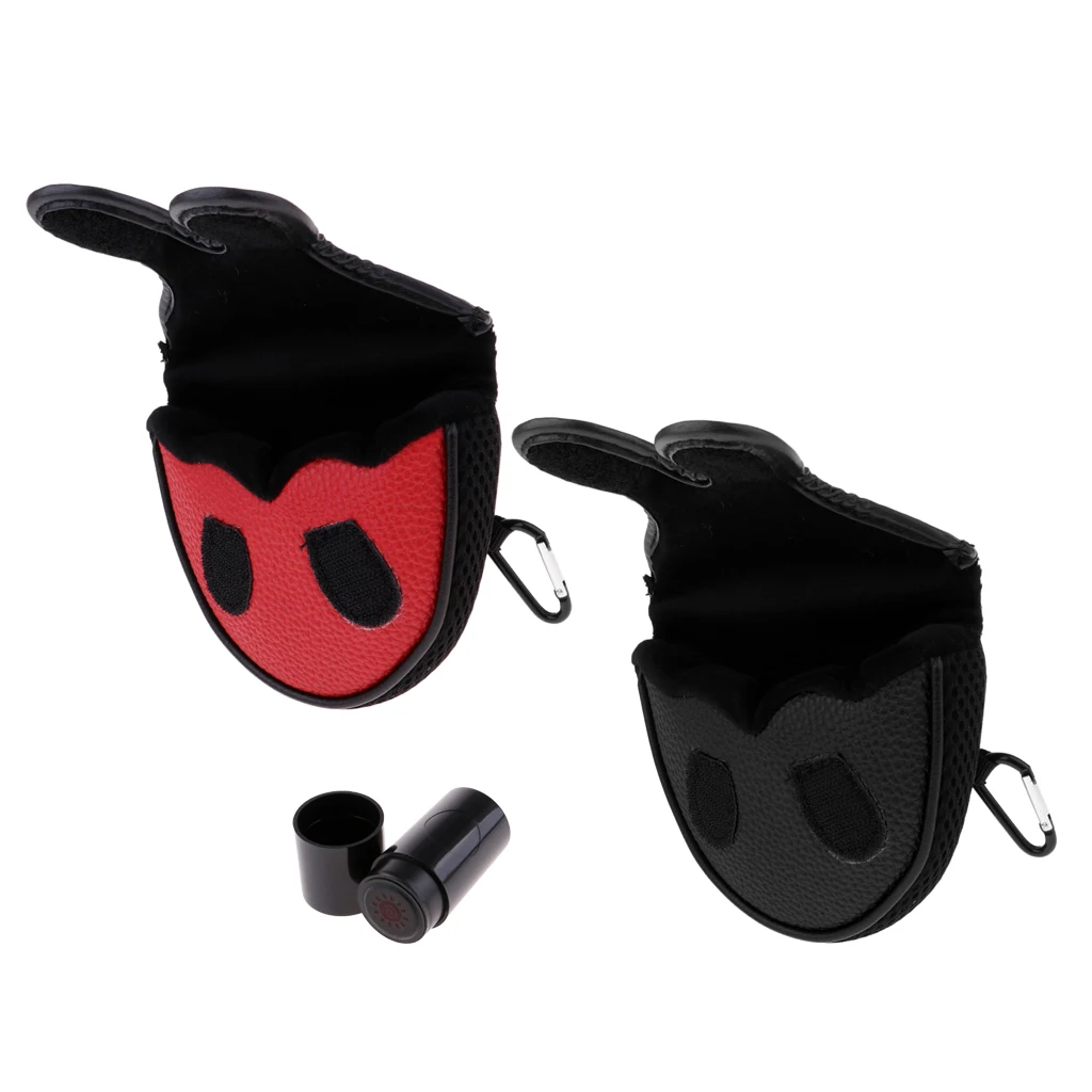 Golf Mallet Head Cover Putter Shaft Protector Guard Sleeve Golf Ball Stamper