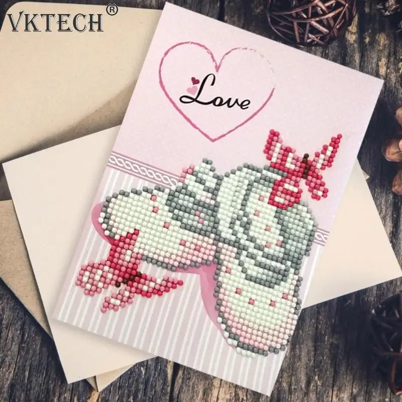 5D DIY сверла алмазная живопись Валентина поздравительная открытка праздничные подарки на день рождения Алмазная вышивка крестиком фестиваль поздравительные открытки