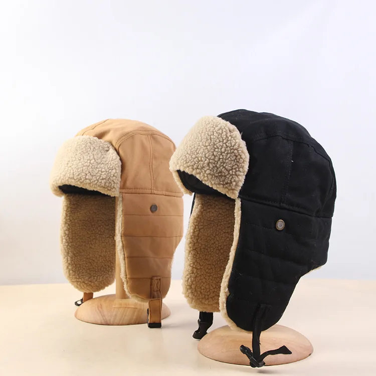 

Hat Female Winter Ushanka Male Fashion Winter Brushed and Thick Warm Ear Protection Windproof Cycling Skiing Northeast Winter Ha
