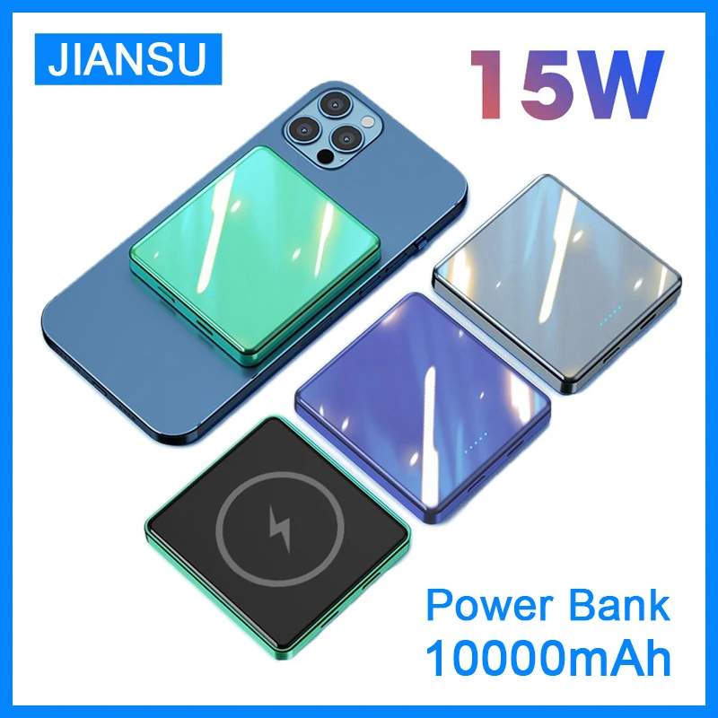 10000mAh Power Bank 15W Magnetic Fast Wireless Charger For Magsafe PowerBank For iPhone 12 12Pro Max External Auxiliary Battery