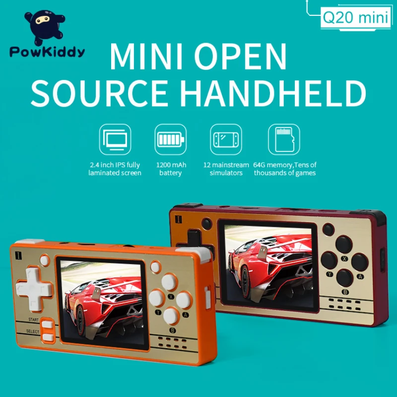 POWKIDDY Q20 ̴  ܼ Ʈ 2.4 ġ OCA ü  IPS ũ ޴ ܼ 2000  PS1 ο  ÷̾  