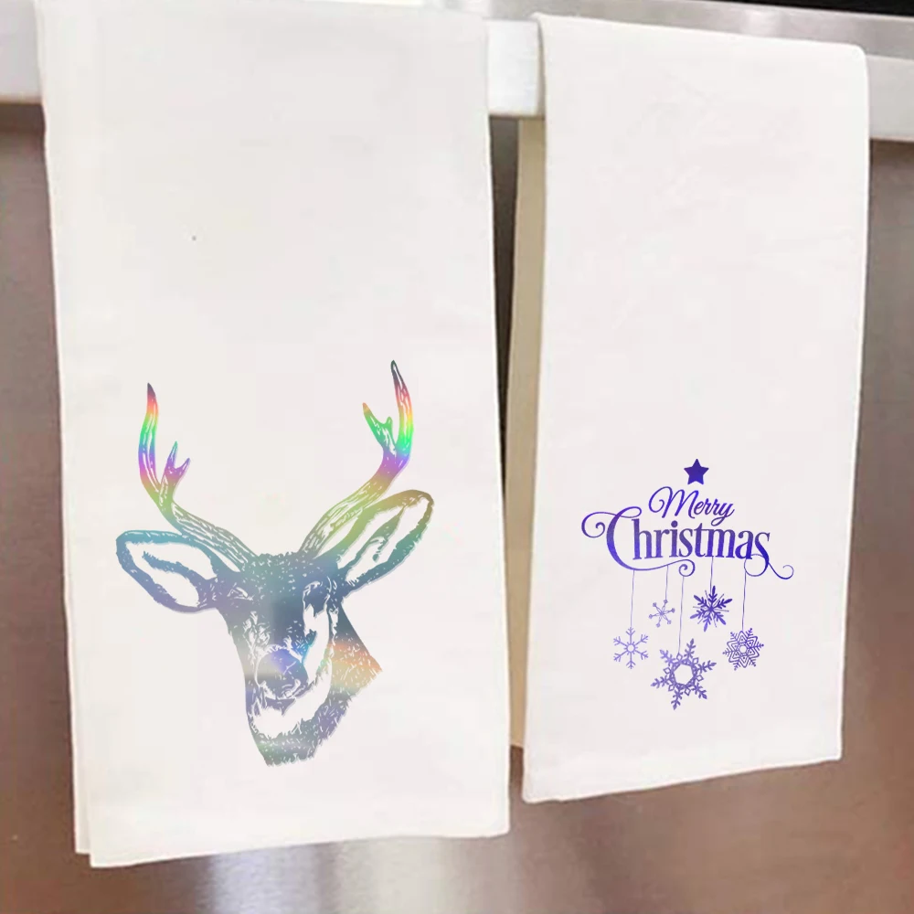 Iridescent Heat Transfer Vinyl Hot Press Cut Film Making Sign Pattern for Christmas Clothing Bag Decoration Iron on T-shirts DIY