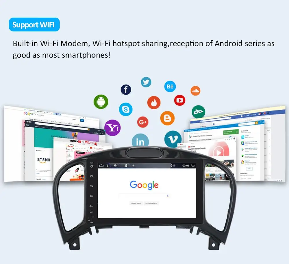 Perfect Bosion For nissan juke 2012 Android 9.0 Car GPS Radio Player for 2 din Universal with core Core Auto Stereo Multimedia Headunit 5