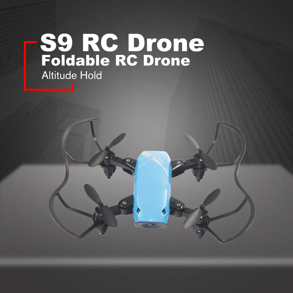 S9 складной мини RC Дрон удержание высоты 3D переворачивает Безголовый режим один ключ возврат RC вертолет самолет