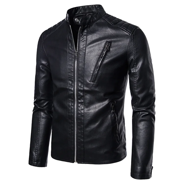 hot-selling Collection of leather jacket/leather jacket men's autumn winter motorcycle leather coat 5XL / faux leather PU Coat mens leather jacket with hood