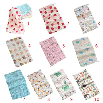 

5 Pcs/pack Baby Cotton Towel Gauze Newborn Infant Cartoon Bibs Handkerchief Face Bathing Washcloth