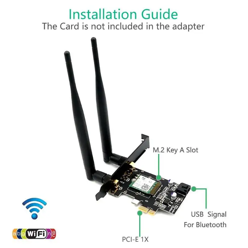ALLOYSEED компьютер Добавить на картах NGFF M.2 ключ к PCI-E X1 адаптер с теплоотвод для Intel 7265/8260/8265 не включает в себя Wi-Fi кард