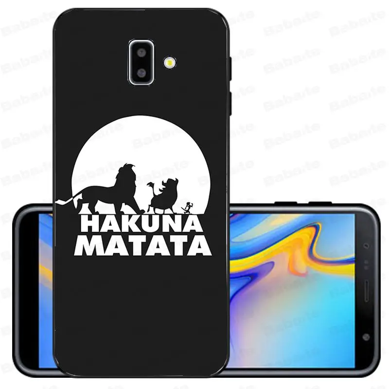 Keep clam hakuna matata The Lion King Мягкий силиконовый чехол для телефона samsung Galaxy j6 plus A6 A8 A9 A10 A30 A50