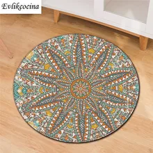 Национальный стиль, геометрический круглый нескользящий абсорбирующий коврик для ванной, коврик для гостиной, спальни, пола, Tapete Infantil