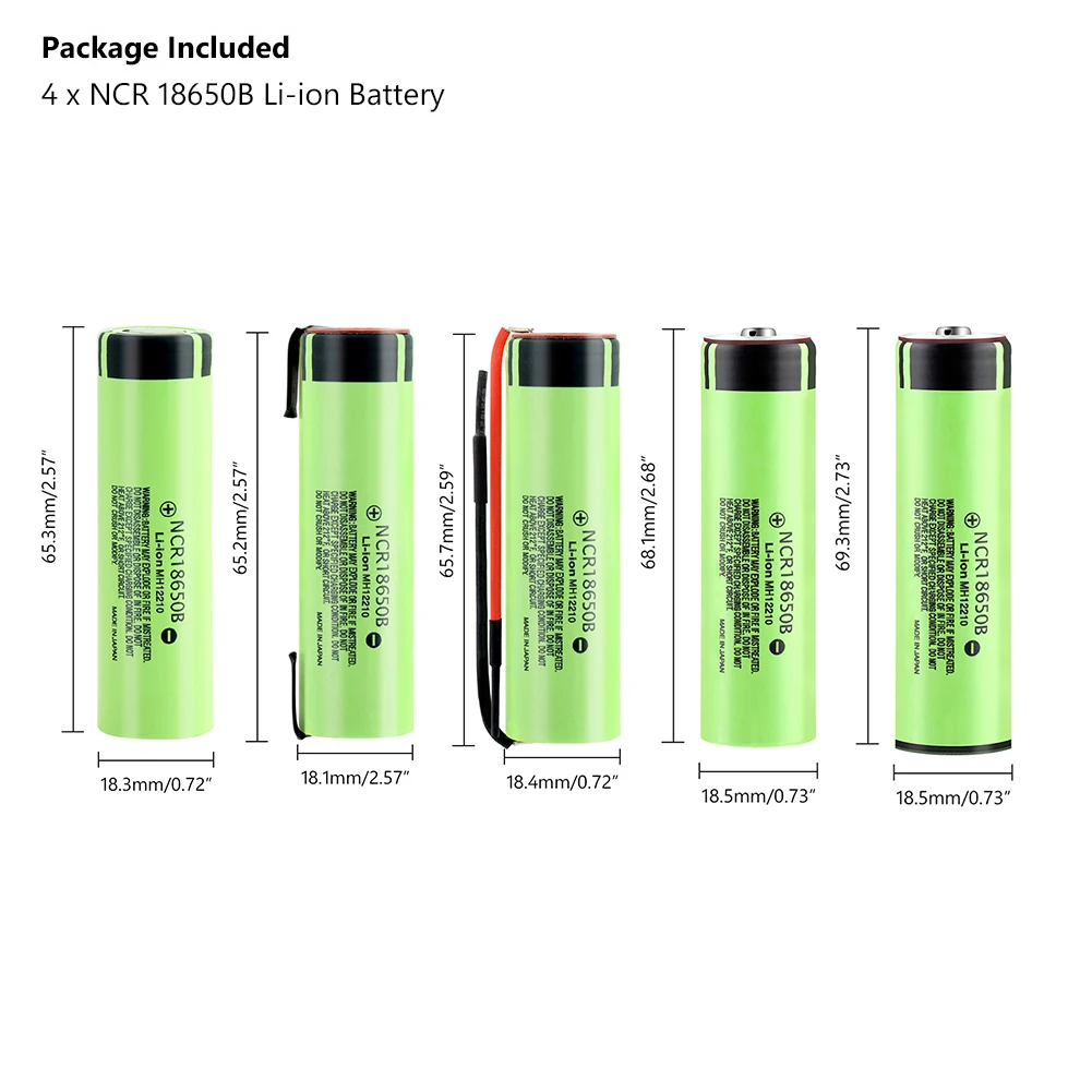 4 шт. оригинальная NCR 18650B батарея 3 7 V 3400mAh перезаряжаемая игрушка фонарик