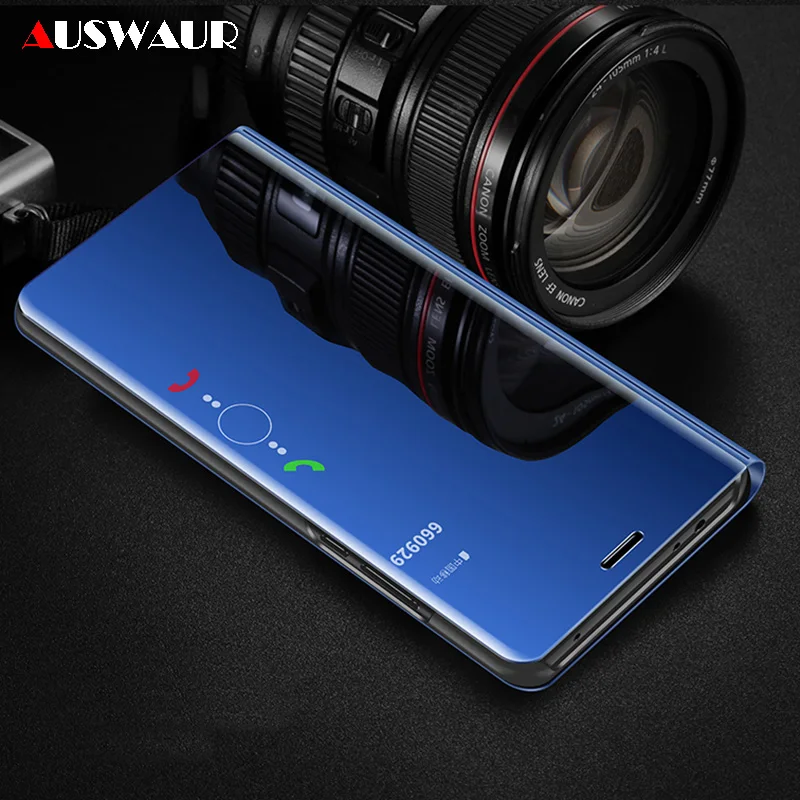 Умный зеркальный флип-чехол чехол для Huawei Honor V10 V20 V30 Play Note 10i 9 8 7 20i Lite Pro 7C 8C 8S 8A Nova 3 3i