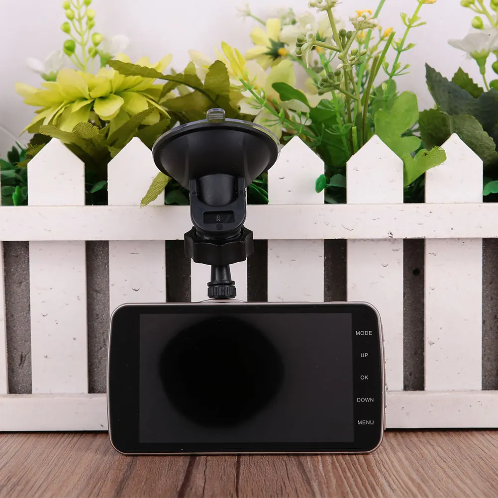 Vehemo 4.0" Inch 1080P Car DVR Dash Cam Driving Recorder Dual Silver+ Black Camera Lens Car Camera Recorder Vehicle Video