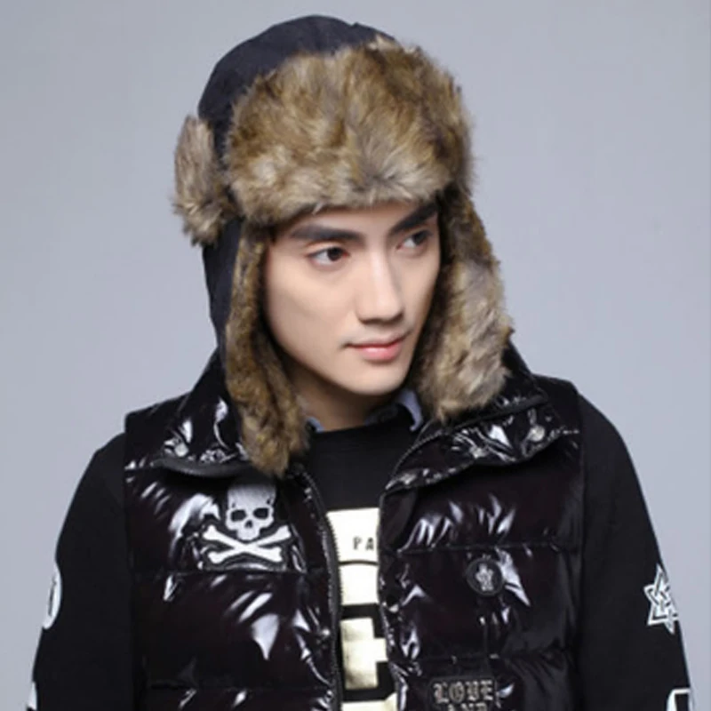 

Winter Beanie Hats for Men Women Thick Warm Fluffy Smooth Ski Caps for Men Outdoor Riding Cap With Ear protection Lei Feng Hat