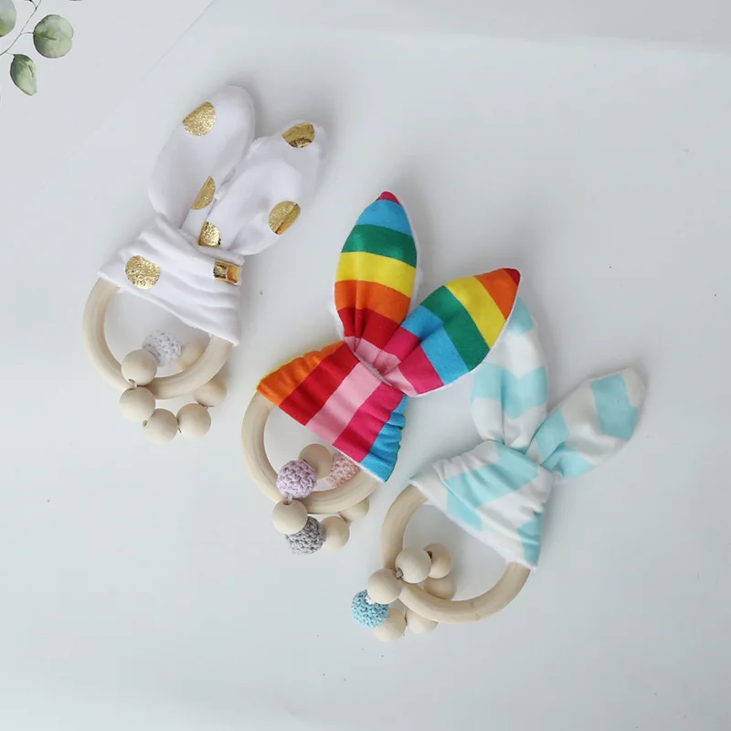 Ins Hot Nodic браслеты с фигурками кроликов строка Новорожденный ребенок в детская кроватка декор комнаты реквизит для фотосессии украшение для