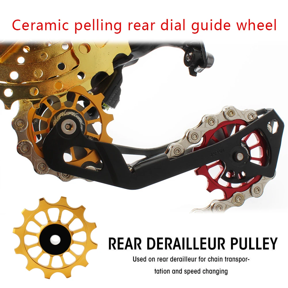 12T Jockey Wheels Rear Derailleur Pulley Aluminum Alloy Roller Wheel