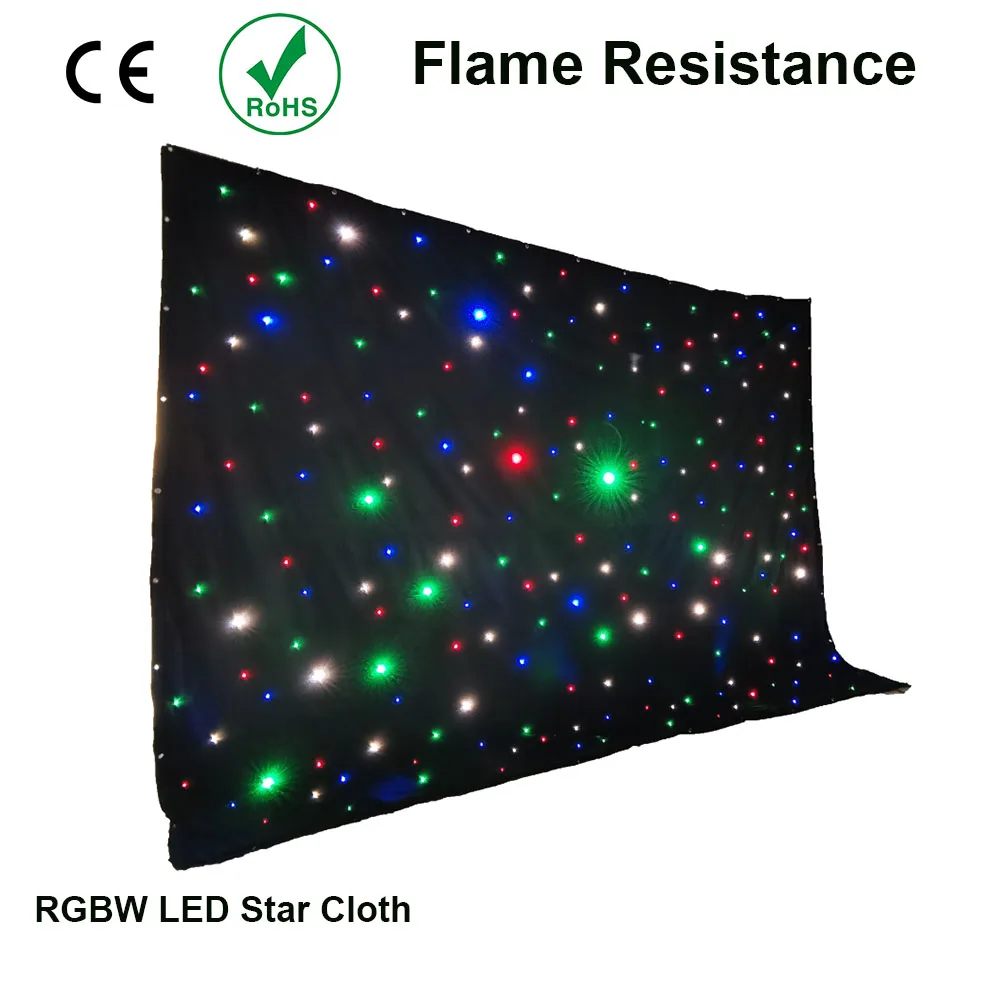 최고급 LED 백드롭 LED 스타 천 별빛 커튼 DMX512 제어 무대 펍 DJ 웨딩 이벤트 쇼용