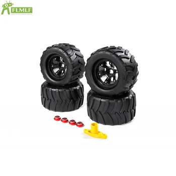 Cheap Herringbone Wheel Tyre Kit Size :200 * 120 With Wheel Nut & Wrench Set For 1/5 Traxxas MAX-X TRX X-Maxx XMAXX Truck RC CAR PARTS