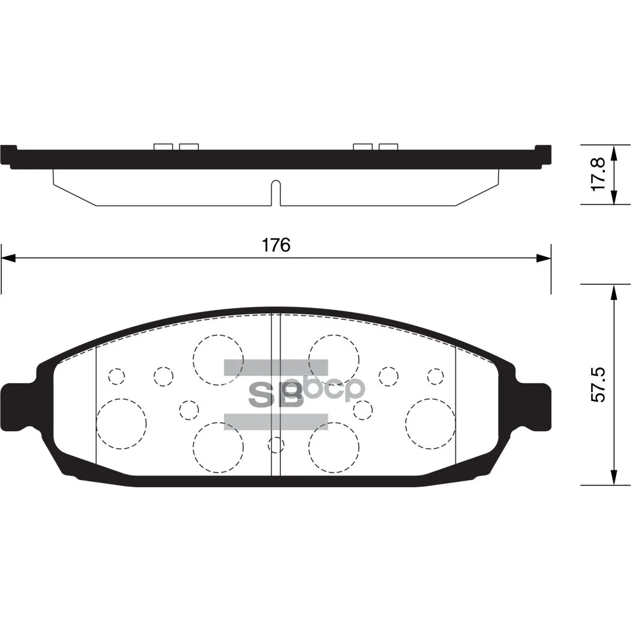 Колодки Тормозные Jeep Commander 3.0-5.8 05-/Grand Cherokee 2.7-5.7 00- Передние Sangsin Brake Sp2181 Sangsin brake арт. SP2181