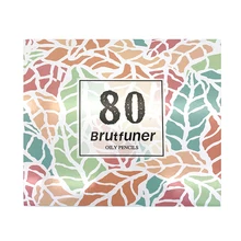Brutfuner – crayons de couleur à l'huile HB, 80 couleurs, crayon de couleur Non toxique, pour croquis, couleurs vives, fournitures artistiques pour étudiants en école de dessin